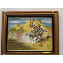 Framed oil on canvas by Mare