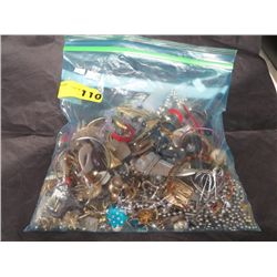 Bag of mixed costume jewellery