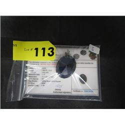 Genuine 146 CT Blue Sapphire, with certificate