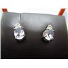 Image 2 : New Diamond & Blue Topaz earrings