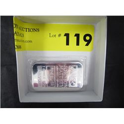 .999 fine silver bar, 1 Troy oz