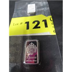 Two Rare Scottsdale Lionhead Silver Bars
