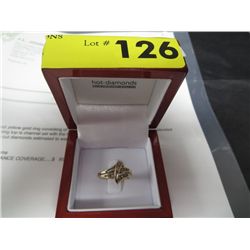 Diamond ring, 10 KT yellow gold, 0.32 CTW diamonds