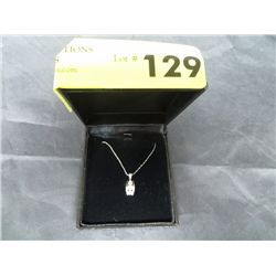 Diamond pendant & chain, 3 diamonds with 0.50 CTW