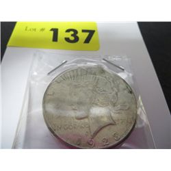 1923 American silver dollar (a.k.a peace dollar)