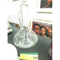Vintage etched decanter with stopper