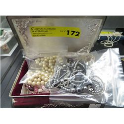 Jewelry box with costume jewelry