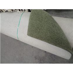 Broad loom green area carpet