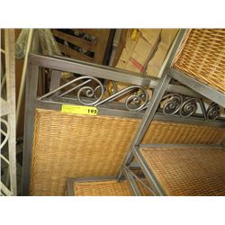 2 Metal and wicker single headboards