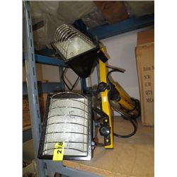 Work lights on a stand