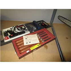 Tools - glue gun, stapler and carving tools