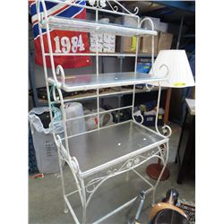Baker's rack with glass shelves