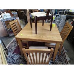 Wooden five piece dining set
