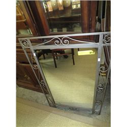 Metal framed mirror 2' x 3' framed