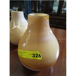 Glass decorative bulb shaped vase 10" tall
