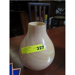 Glass decorative bulb shaped vase 10" tall