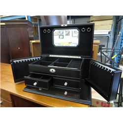 Wooden lined jewelry box
