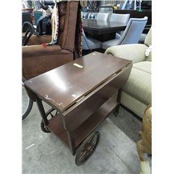 Drop leaf tea trolley