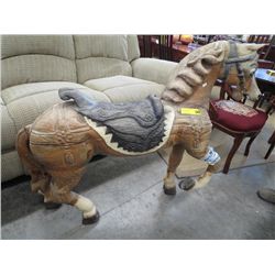 Vintage wooden horse 39" tall 46" long