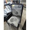 Image 2 : Two black upholstered accent chairs