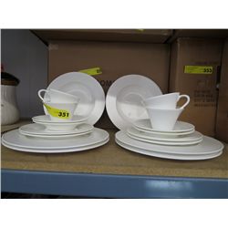 20 piece white dinner set - NEW