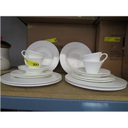 20 piece white dinner set - NEW