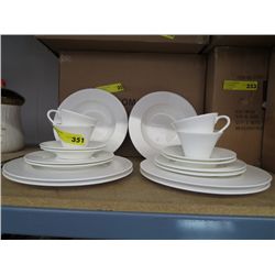 20 piece white dinner set - NEW