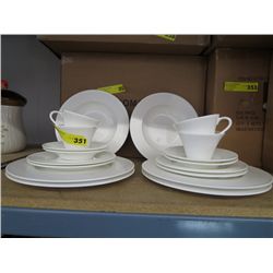 20 piece white dinner set - NEW