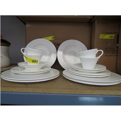 20 piece white dinner set - NEW