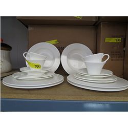 20 piece white dinner set - NEW