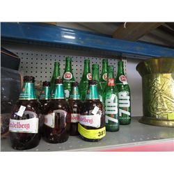 Vintage 7 Up and Heidelberg bottles