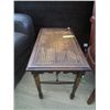 Image 1 : Wood wicker top side table
