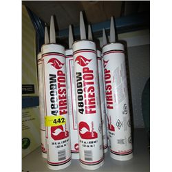 Eight tubes of fire caulking
