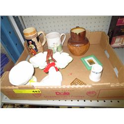 Tray of china and porcelain objects