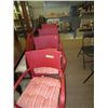 Image 1 : Red outdoor patio chairs x 4