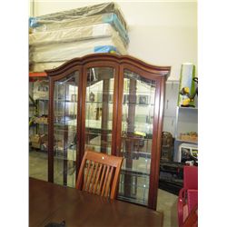 Lighted display cabinet 80" tall 54" wide