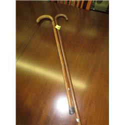 Pair of wooden canes