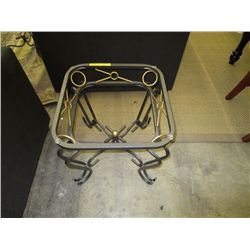 three piece coffee table set, glass top