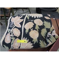 Fabric backed floral wall hanging