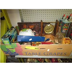Tray of household and assorted objects