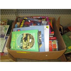 Box of clean hard cover and paperback books