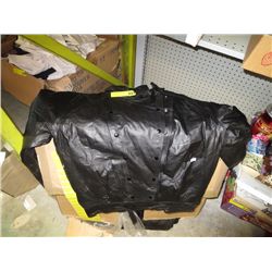 Men's large black leather jacket