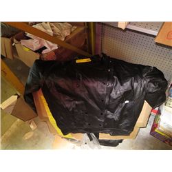 Men's large black leather jacket