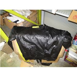 Men's large black leather jacket