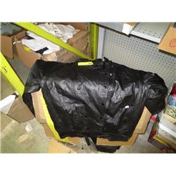 Men's large black leather jacket
