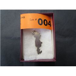 Solid .925 silver Christmas elf charm