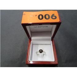Sterling silver brown topaz gemstone ring