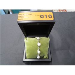 Fresh water pearl & crystal bracelet