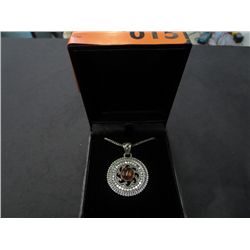 Baltic amber custom made pendant in silver