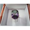 Image 2 : .925 silver, Rhodium dipped mystic topaz ring